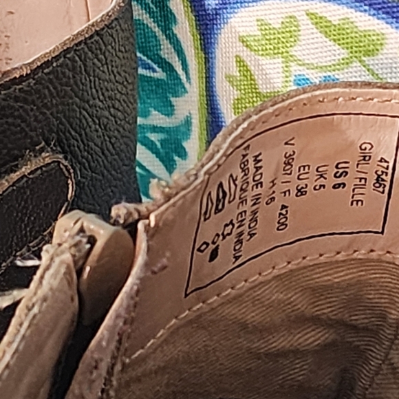 Lands' End Women's Pewter Leather Ankle Boots - Picture 6 of 8